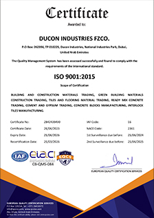 ISO 9001:2015 Certificate preview